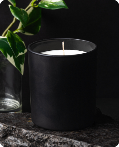 Black Glass Candle